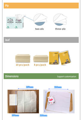 Gewebe-Servietten-Papier des Taschentuch-verpackt Mini-13.5gsm 210mm Handpapierhandtuch