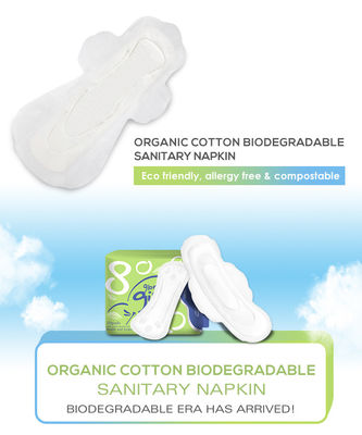 100 organische 150mm Baumwollmonatsauflagen-weibliche Hygiene-Zeitraum-Dame Napkin Sanitary Towel