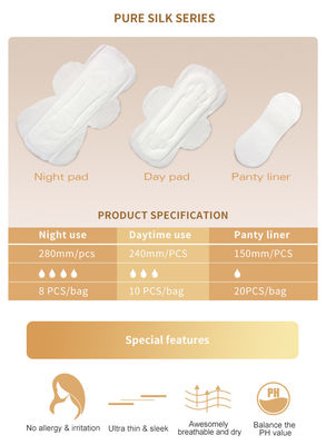 Biologisch abbaubare Frauen-Monatsdamenbinde 140mm Damen-Soft Sanitary Pad